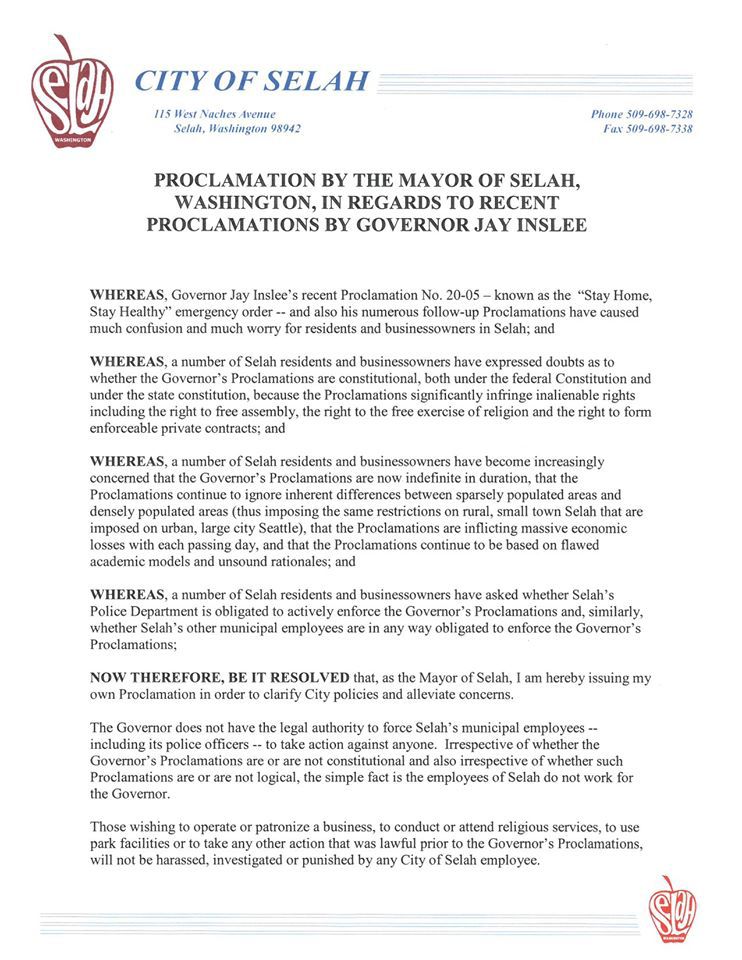 Proclamation 1